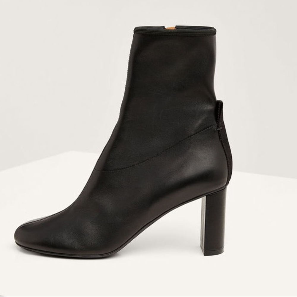Joseph‎ Leather Block Heel Ankle Sock Boots